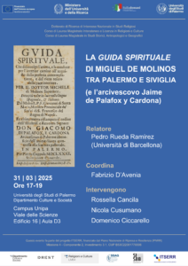 First Seminar by Prof. Ruedo (University of Barcelona). TNA ITSERR project presentation at the University of Palermo